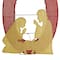 Glitzhome® 80.75"L Lighted Christmas 2D Fabric Nativity HOPE Outdoor Decor Set